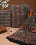 Ajrakh Printed Suit with Cotton Dupatta