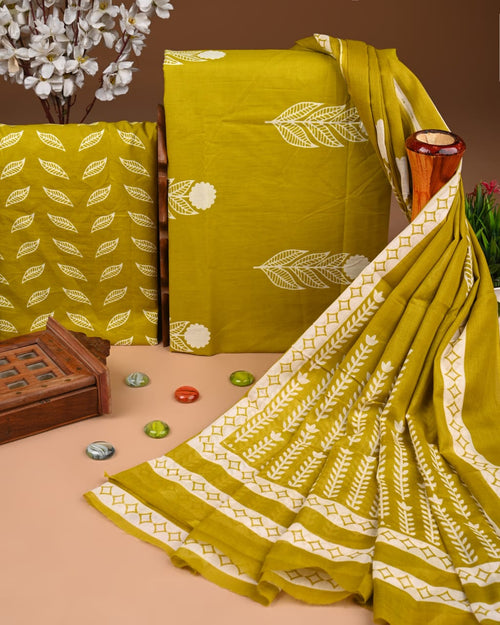 Boota Jaipuri Pure Cotton Suit with Cotton Dupatta