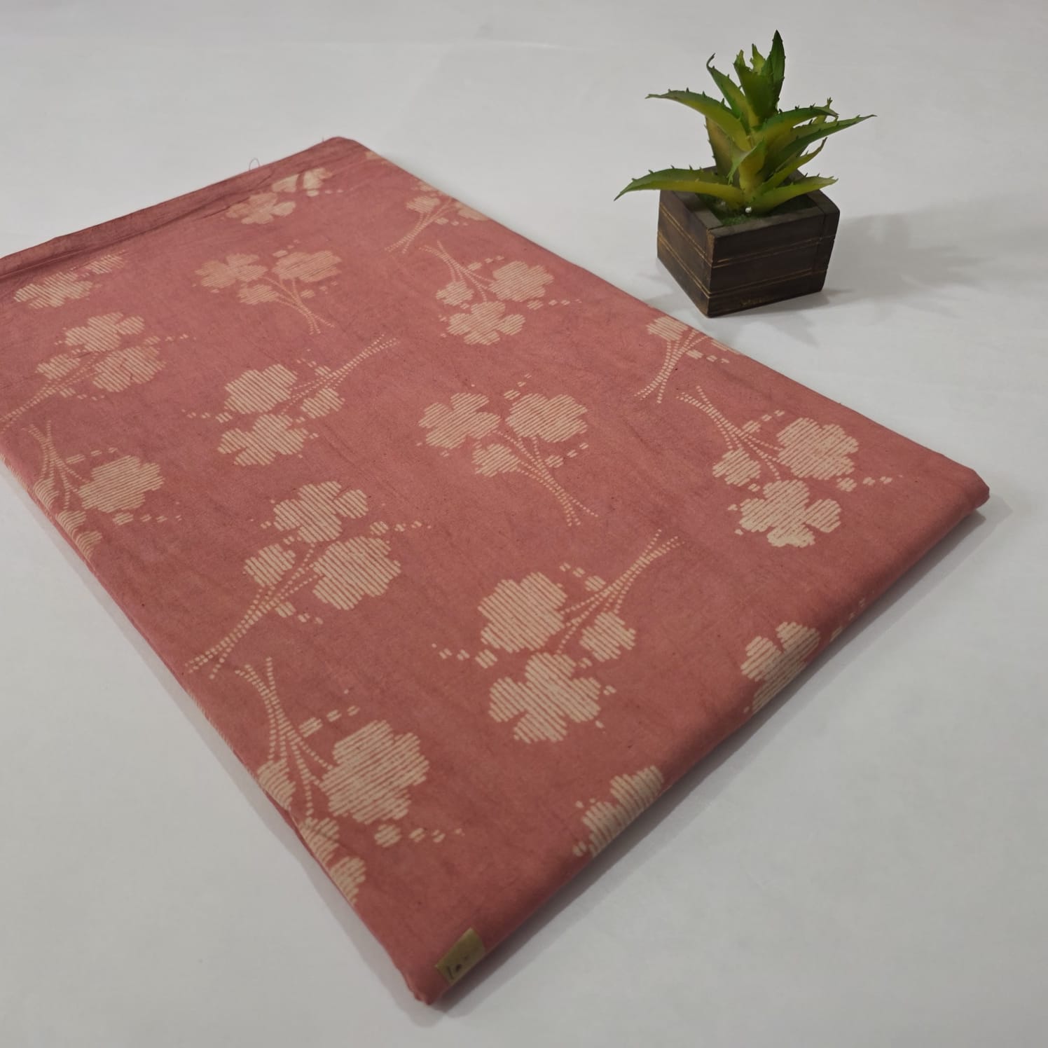 Booti Hand Block Printed Cotton Dabu Fabric