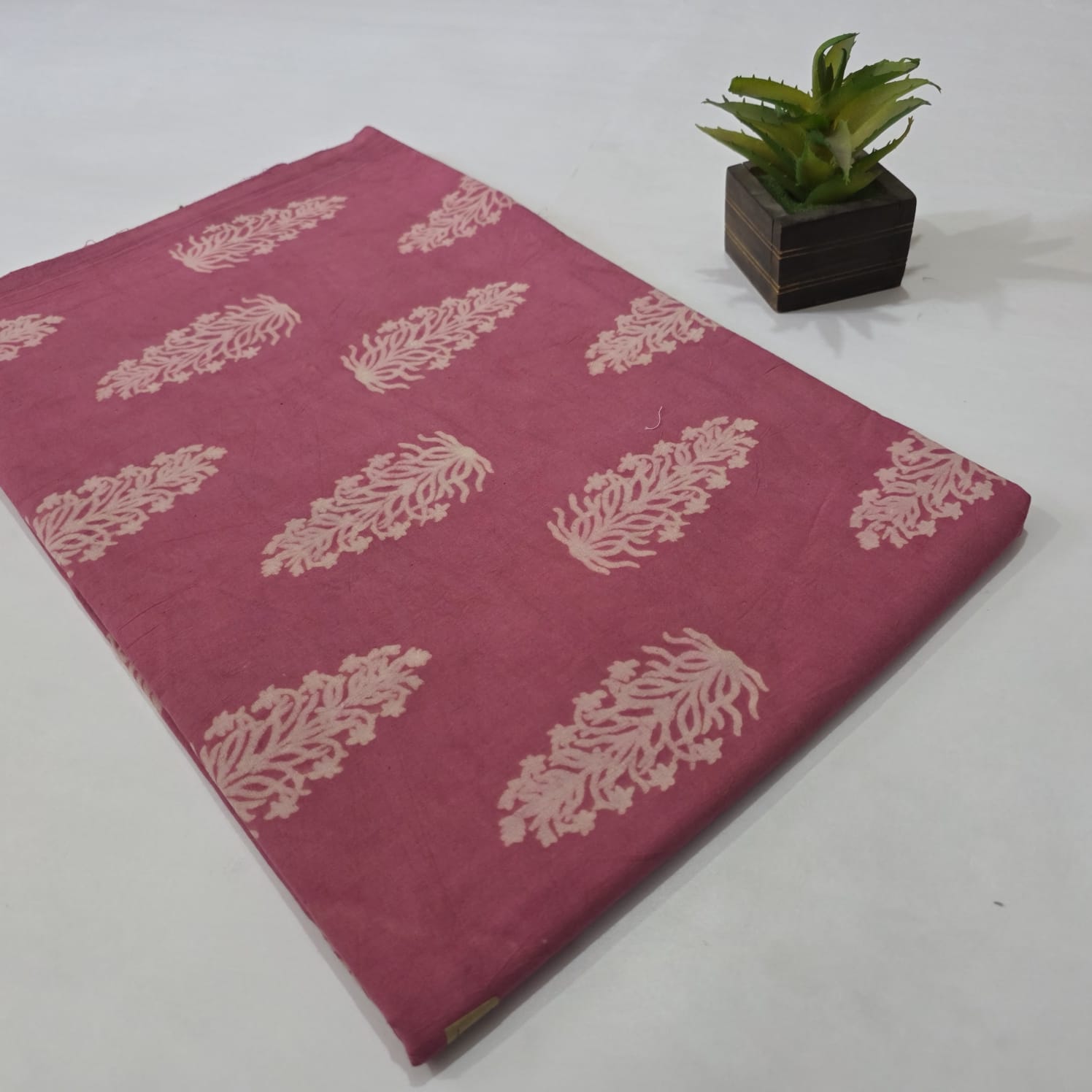 Dabu Boota Hand Block Print Fabric for Kurti Online