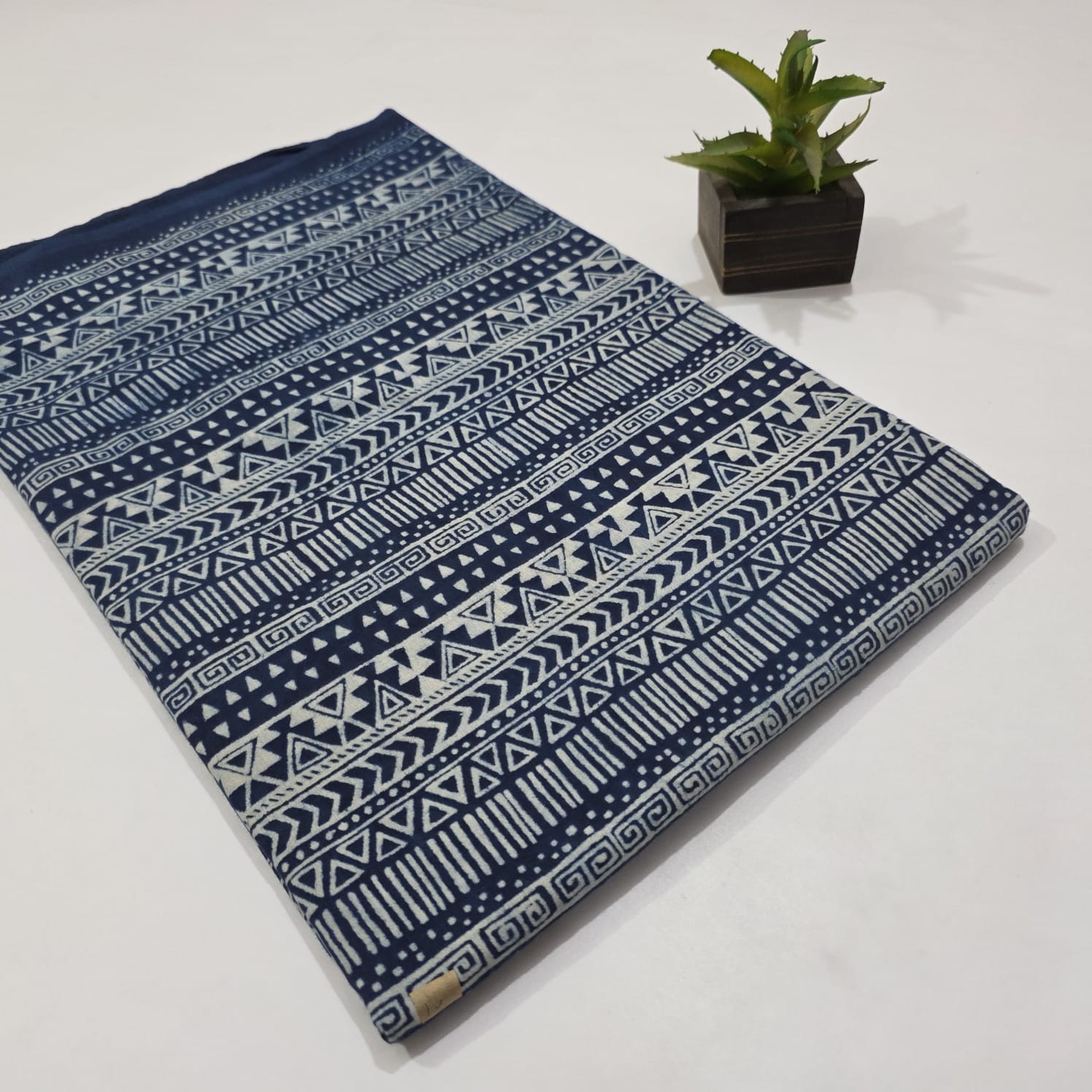 Dabu Hand Block Printed Organic Cotton Fabric