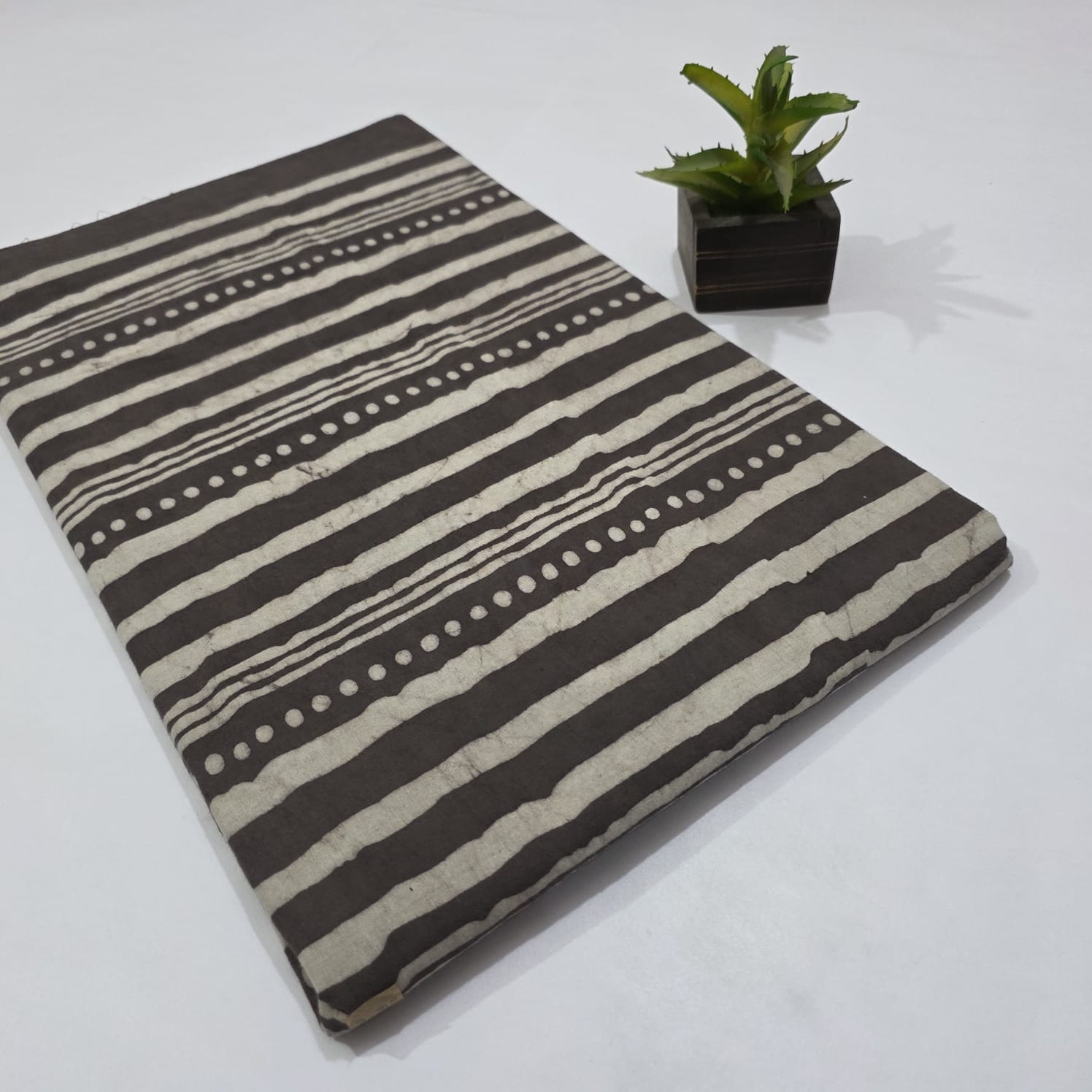Dabu Stripe Printed Cotton Fabric Online