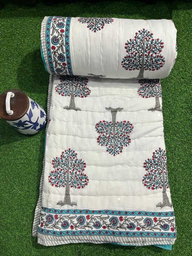 Hand Printed Jaipuri Razai Online in India