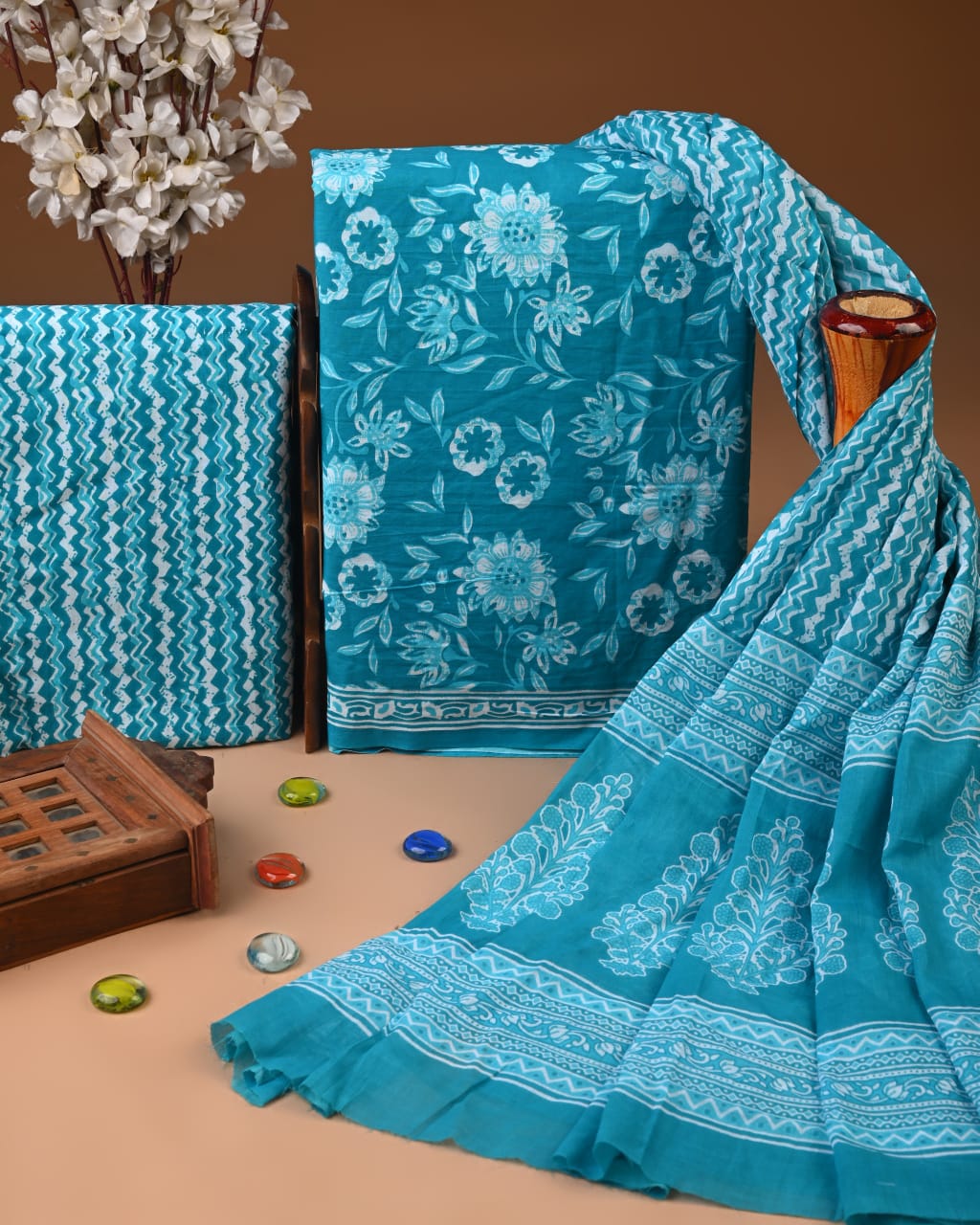 Premium Cotton Suit Sets with Dupatta