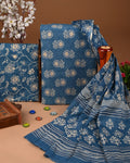 Boota Floral Hand Block Printed Cotton Suit with Cotton Dupatta