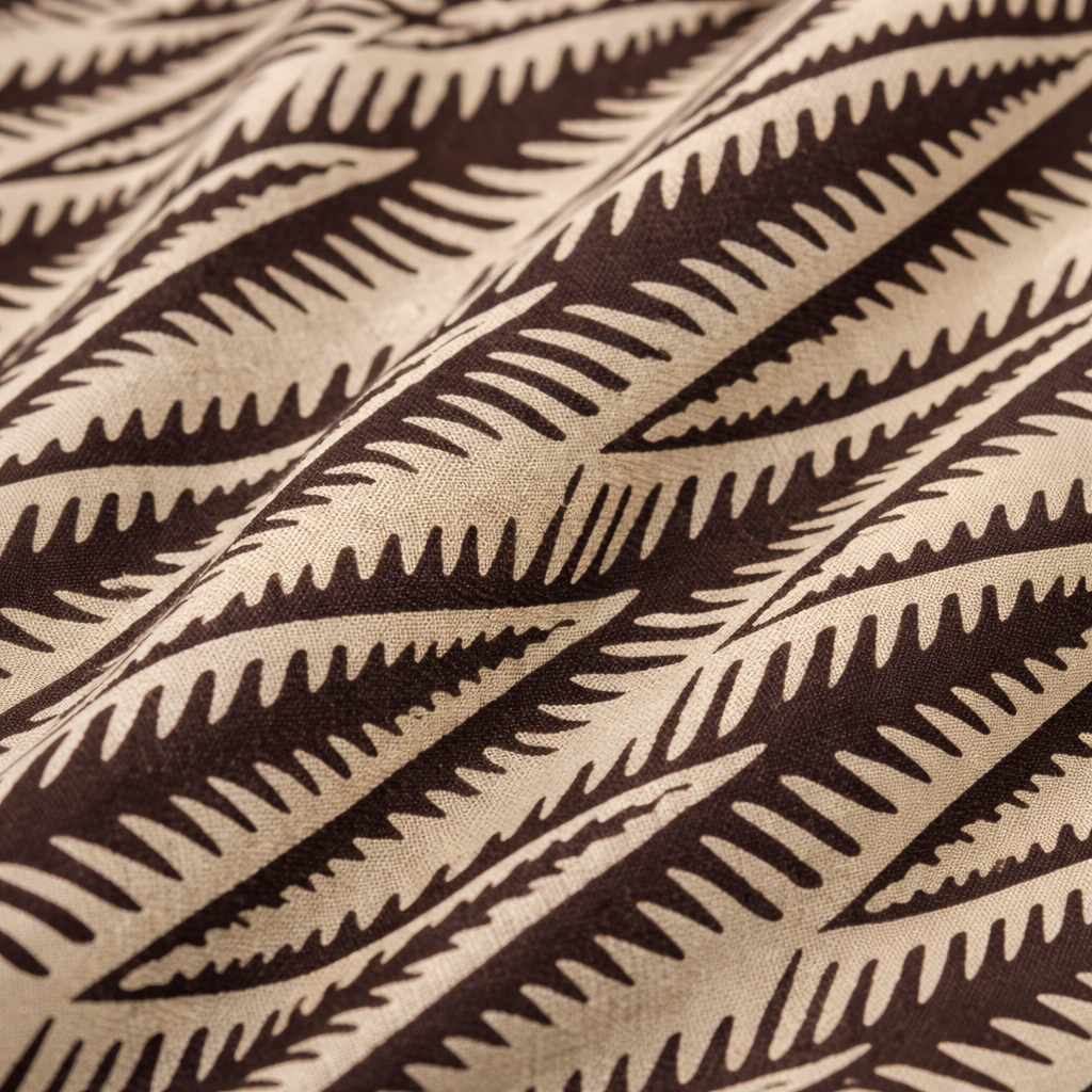 Zig Zag Organic Cotton Dabu Print Fabric for Clothing